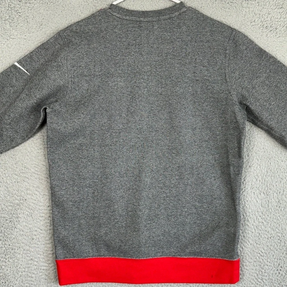 Rutgers Scarlet Knights Nike Sweatshirt Mens Medium Grey Red Colorblock Crewneck
